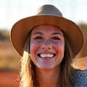 Happy traveler Jane Foster smiling in the Australian outback