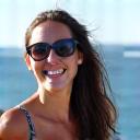 Smiling traveler Sofia Marquez enjoying a view